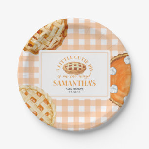 Plato De Papel Dulce Pastelito de Cuadros Baby Shower