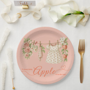 Plato De Papel Dulce pequeña manada de manzana   Otoño rústico be