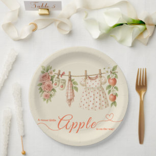 Plato De Papel Dulce pequeña manada de manzana Otoño rústico be