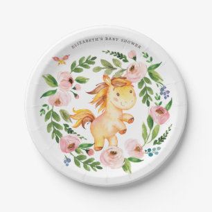 Plato De Papel Dulce Pony Pony Pony Rosa