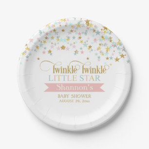 Plato De Papel Dulce Shower de Twinkle Little Star en cualquier c