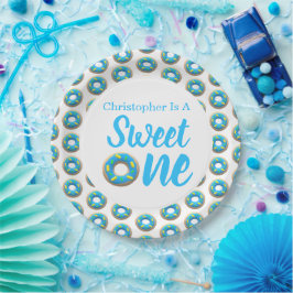 Plato De Papel Dulce Un Donut Primer Cumpleaños