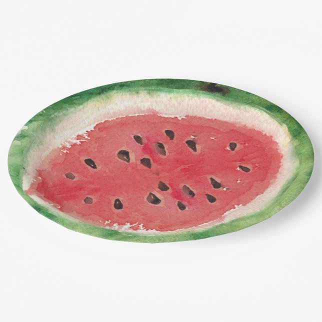 Plato De Papel Dulce verano divertido Melon Fruit Fiesta (Angular)