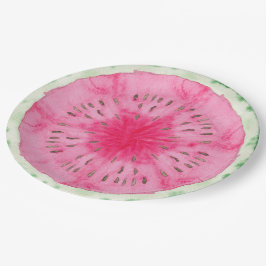Plato De Papel Dulce verano divertido Melon Fruit Fiesta