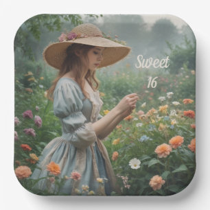 Plato De Papel Dulce vintage 16 Cumpleaños