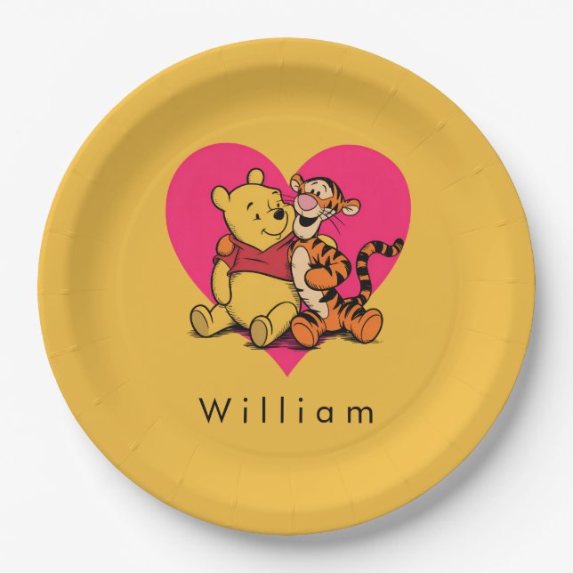 Plato De Papel Dulce Winnie the Pooh y Tigger (Anverso)