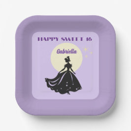 Plato De Papel Dulces 16! Fiesta Feliz Cumpleaños