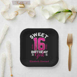 Plato De Papel Dulces 16 Personalizados