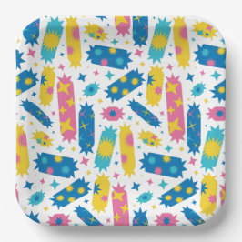 Plato De Papel Dulces caramelos.