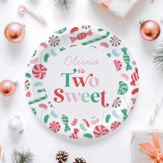 Plato De Papel Dulces de Navidad Two Sweet Cumpleaños 2 (Subido por el creador)