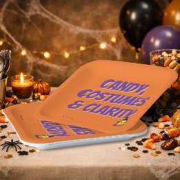 Plato De Papel Dulces, disfraces y claridad | Fiesta de Halloween