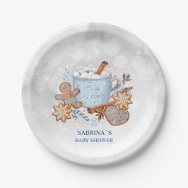 Plato De Papel Dulces y bebé hace frío fuera de la ducha de bebé