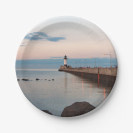 Plato De Papel Duluth Harbour North Pier Placa de papel ligero
