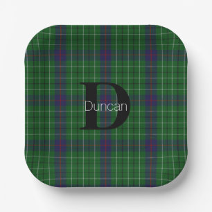 Plato De Papel Duncan Clan Plaid Monogram Napkins