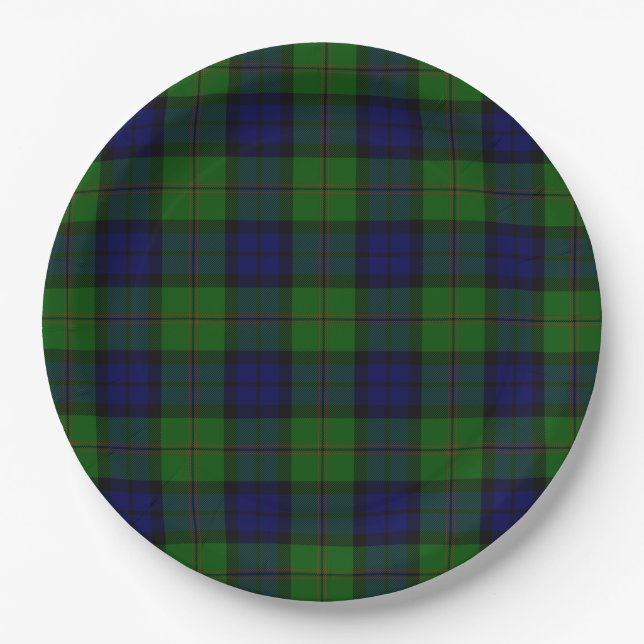 Plato De Papel Dundas tartan chile (Anverso)