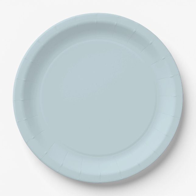 Plato De Papel Dusty Blue Classic Fiesta (Anverso)