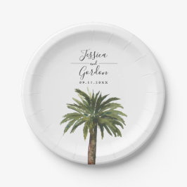Plato De Papel Dusty Palm | Placa de papel