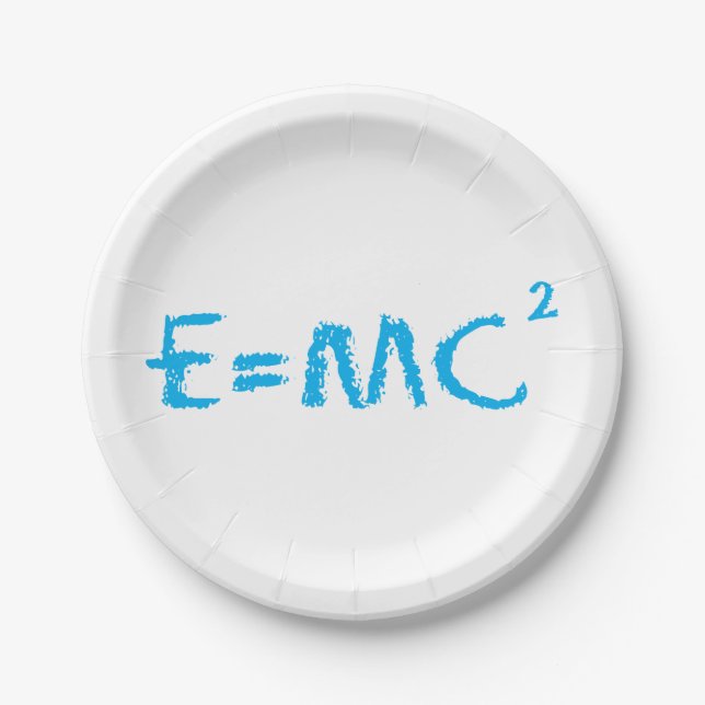 Plato De Papel E=MC2 Smart Kid (Anverso)