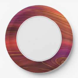 Plato De Papel Earth Strata Red Pink