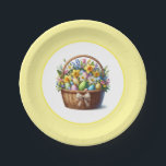 Plato De Papel Easter Basket<br><div class="desc">This paper plate is shown in a festive Easter basket print.
Choose from several styles. 
Customize this item or buy as is.


Licensed Print</div>