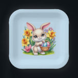 Plato De Papel Easter Bunny<br><div class="desc">This paper plate is shown in a cute Easter bunny print.
Choose from several styles. 
Customize this item or buy as is.


Licensed Print</div>