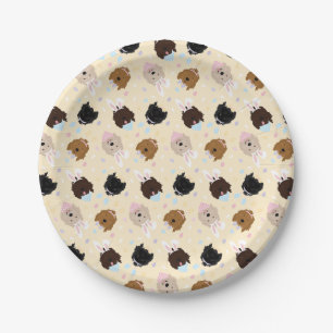 Plato De Papel Easter Bunny Goldendoodle Dogs