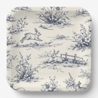 Plato De Papel Easter Bunny Plates