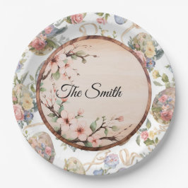 Plato De Papel Easter Egg Hunt Party with Family Name