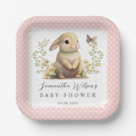 Plato De Papel Easter Oh Baby Bunny Spring Chica Baby Shower