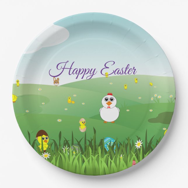 Plato De Papel Easter paper plate (Anverso)