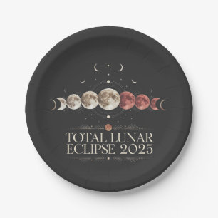Plato De Papel Eclipse lunar total 2025 Astronomía Noroeste de Es