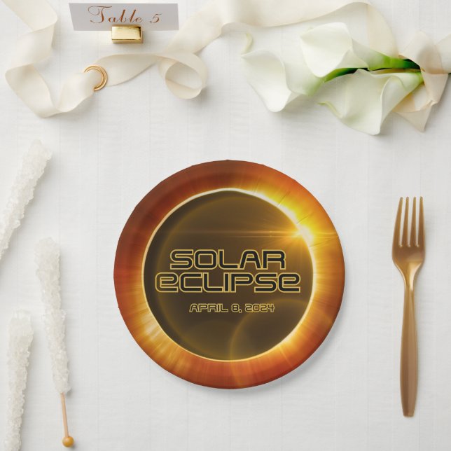 Plato De Papel Eclipse solar (Boda)