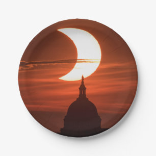 Plato De Papel Eclipse solar 2021