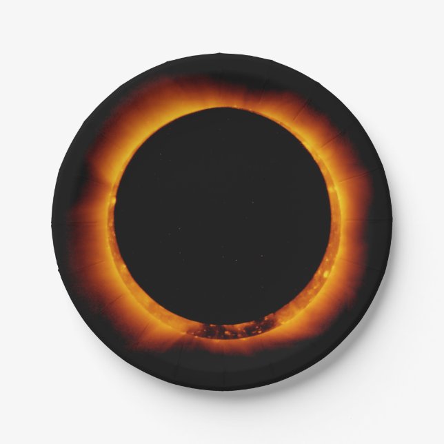 Plato De Papel Eclipse solar casi total (Anverso)