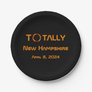 Plato De Papel Eclipse solar de New Hampshire 2024