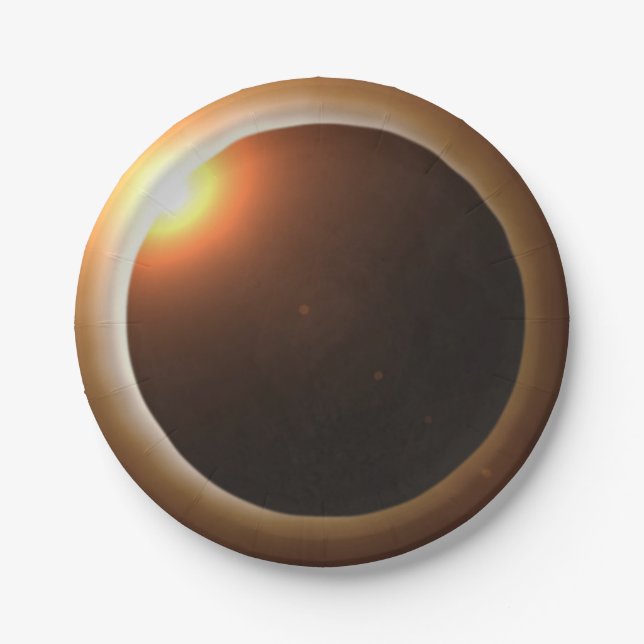 Plato De Papel Eclipse solar total (Anverso)