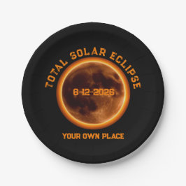Plato De Papel Eclipse Solar Total 12 de agosto de 2026