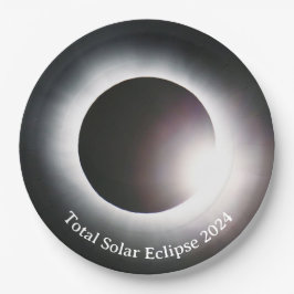 Plato De Papel Eclipse solar total 2024