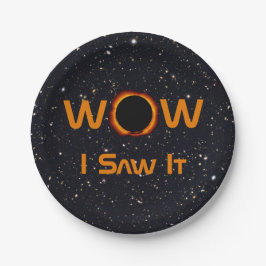 Plato De Papel Eclipse Solar Total 2024 WOW Lo Vi