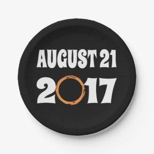 Plato De Papel Eclipse solar total 21 de agosto de 2017