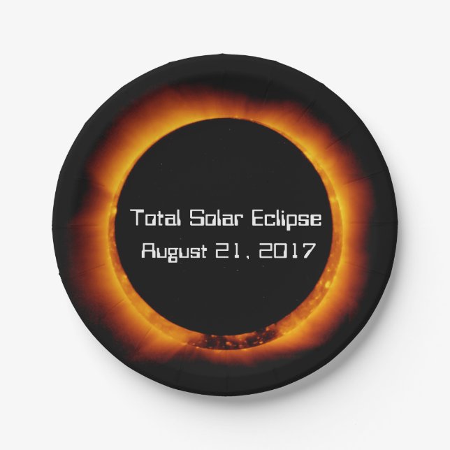 Plato De Papel Eclipse solar total de 2017 (Anverso)