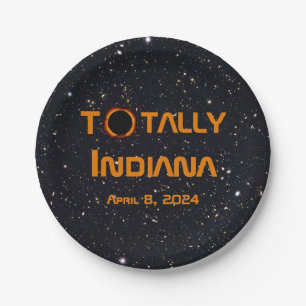 Plato De Papel Eclipse solar total de Indiana 2024