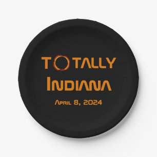 Plato De Papel Eclipse solar total de Indiana 2024