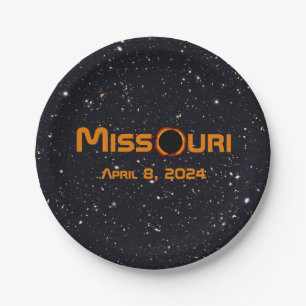 Plato De Papel Eclipse solar total de Missouri 2024