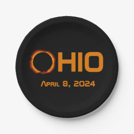 Plato De Papel Eclipse solar total de Ohio 2024