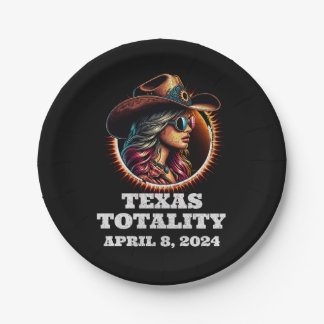 Plato De Papel Eclipse solar total de vaca 4.08.2024 Texas