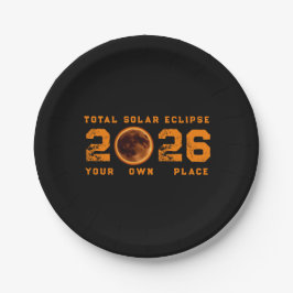 Plato De Papel Eclipse Total de Sol 12 de agosto de 2026