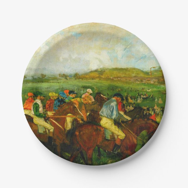 Plato De Papel Edgar Degas a Caballo (Anverso)
