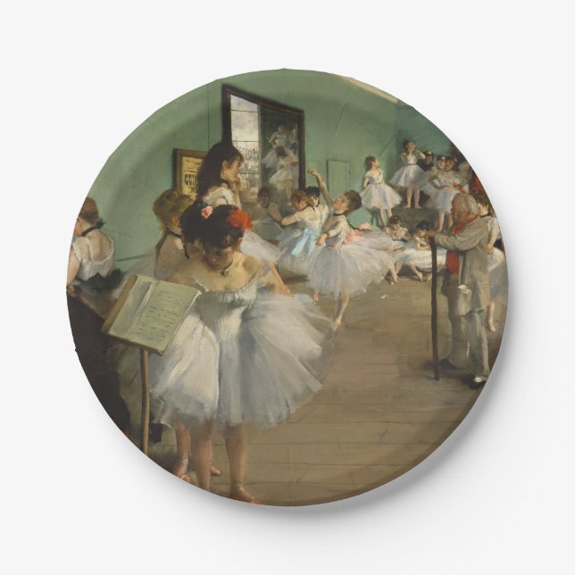Plato De Papel Edgar Degas-Clase de baile 1874 (Anverso)