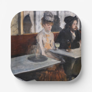 Plato De Papel Edgar Degas - En un café / The Absinthe